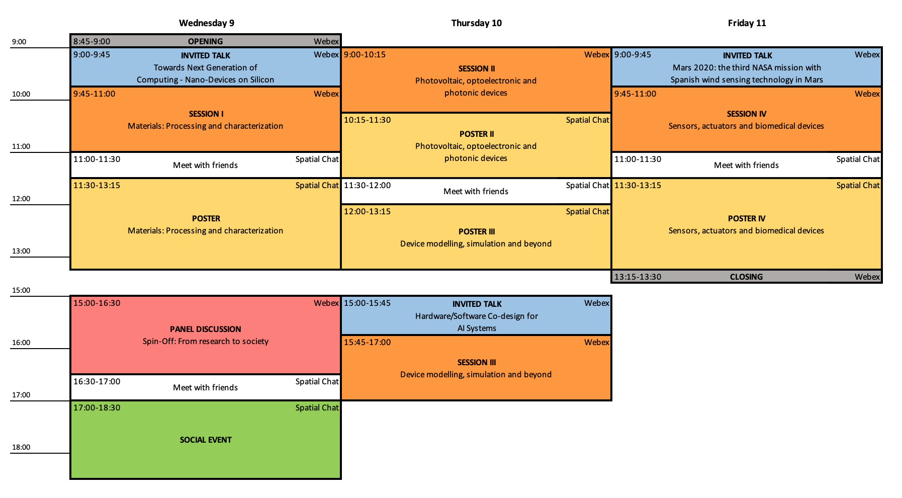 CDE 2021 Schedule